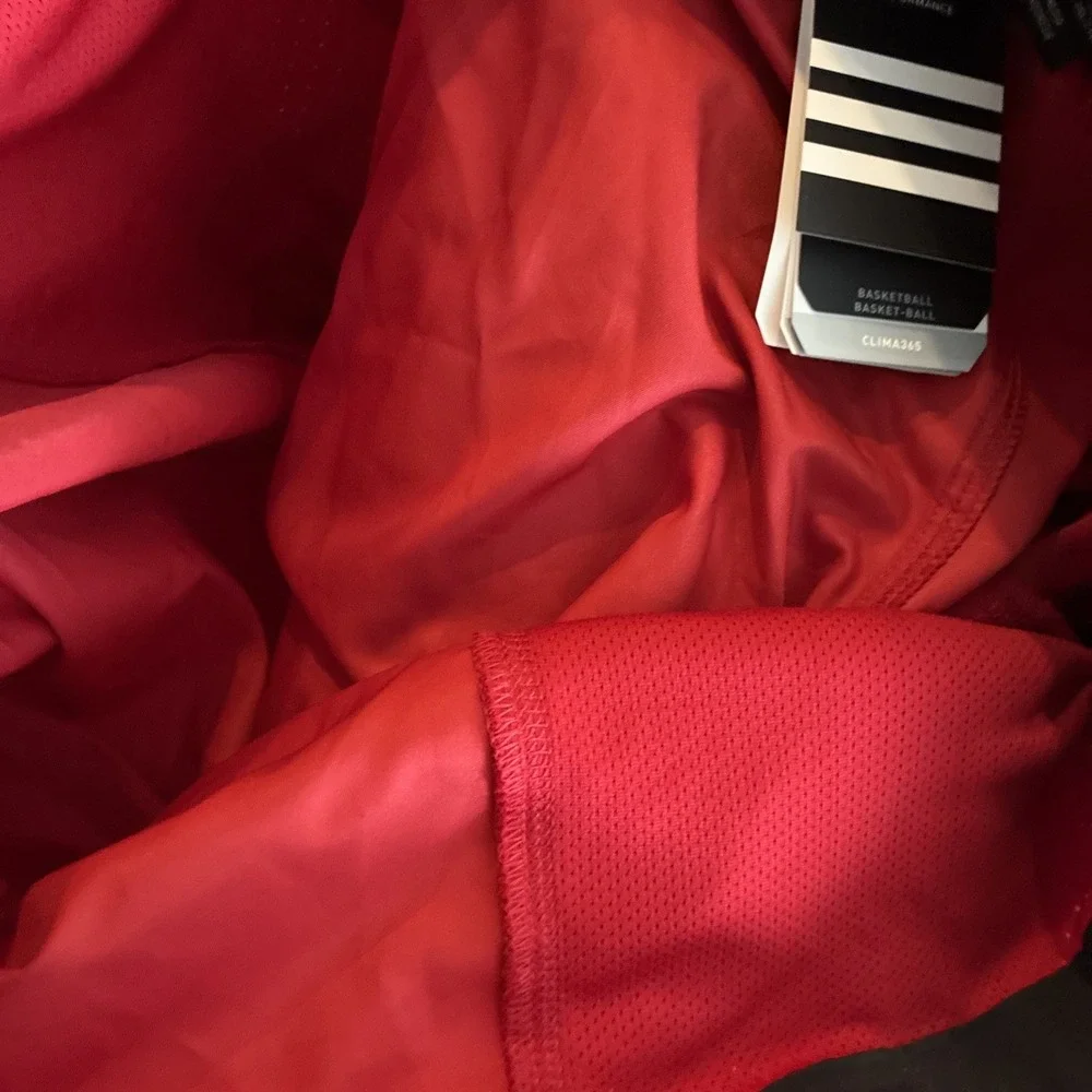 adidas Mens Clima365 Basketball Shorts Red Black Size 2XL XXL NWT